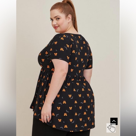 Mickey Mouse pumpkin head Lehigh low hem baby doll shirt - Picture 10 of 10